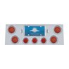 UP34504-SS Rear Center Panel With 4X 12 LED 4" Reflector Light & 3X 13 LED 2.5" Light & Visor -Red LED & Lens