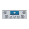 UP34506-SS Rear Center Panel With 4X 12 LED 4" Reflector Light & 3X 13 LED 2.5" Light & Visor -Red LED/Clear Lens