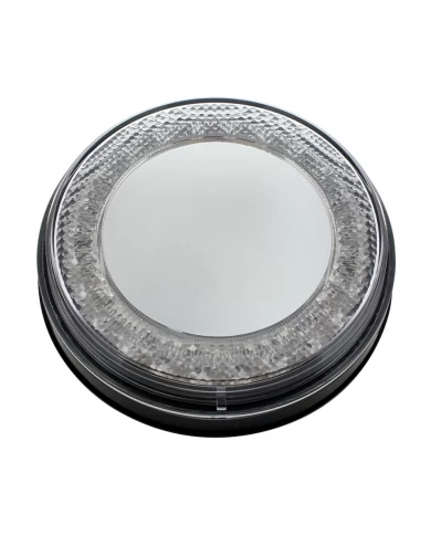 (CARD) 24 LED 4 " ROUND S/T/T "MIRAGE" LIGHT - RED LED/CLEAR LENS (CARD) 24 LED 4 " ROUND S/T/T "MIRAGE" LIGHT - RED LED/CLEAR LENS