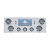 UP34507-SS Rear Center Panel +4X LED 4" Refl. Light & 3X LED 2.5" Beehive Light & Visor-Red LED/Clear Lens