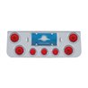 UP34509-CR Rear Center Panel With 4X 10 LED 4" Lights & 3X 13 LED 2.5" Beehive Lights & Visors-Red LED & Lens