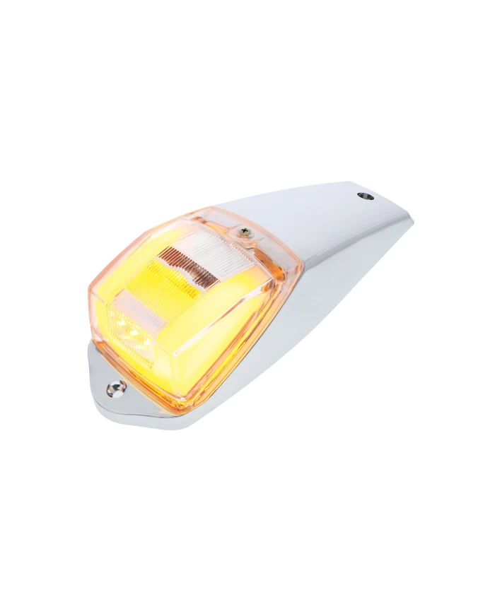 (CARD) 24 LED RECTANGULAR CAB LIGHT ASSEMBLY - GLO LIGHT - AMBER LED/CLEAR LENS (CARD) 24 LED RECTANGULAR CAB LIGHT ASSEMBLY - GLO LIGHT - AMBER LED/CLEAR LENS