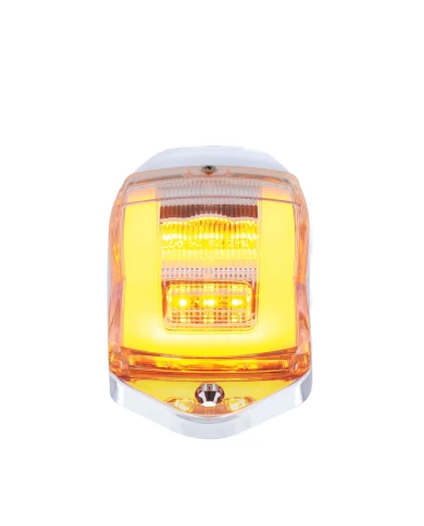 (CARD) 24 LED RECTANGULAR CAB LIGHT ASSEMBLY - GLO LIGHT - AMBER LED/CLEAR LENS (CARD) 24 LED RECTANGULAR CAB LIGHT ASSEMBLY - GLO LIGHT - AMBER LED/CLEAR LENS