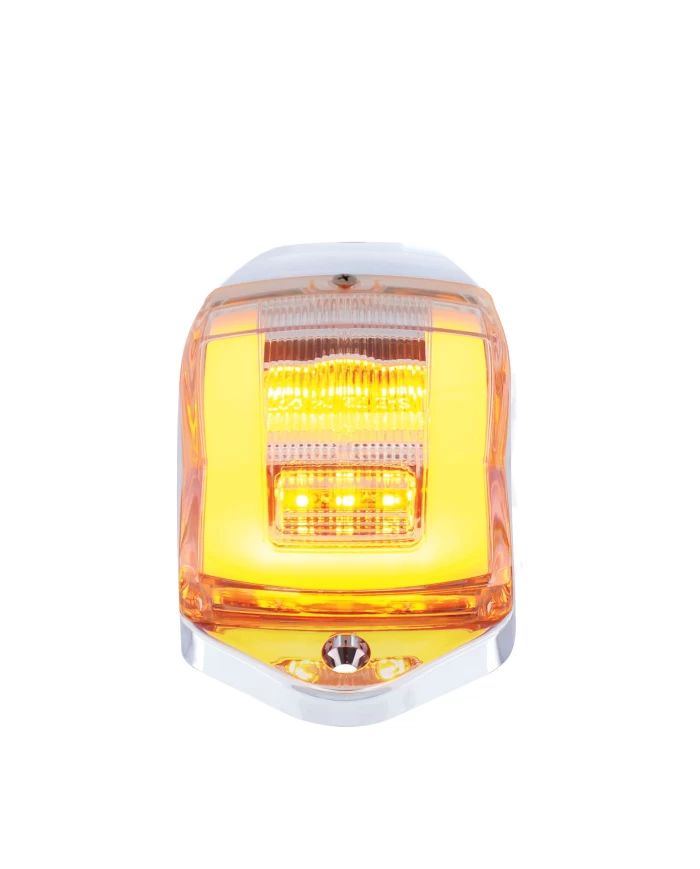 (CARD) 24 LED RECTANGULAR CAB LIGHT ASSEMBLY - GLO LIGHT - AMBER LED/CLEAR LENS (CARD) 24 LED RECTANGULAR CAB LIGHT ASSEMBLY - GLO LIGHT - AMBER LED/CLEAR LENS
