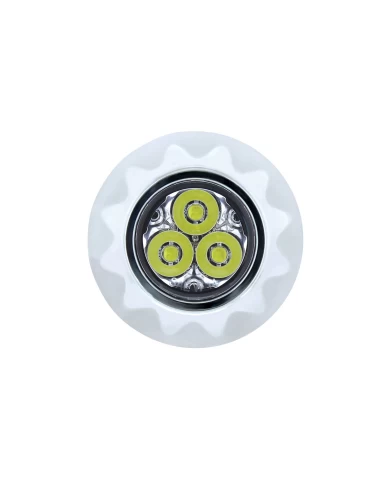 (BULK) 3 HIGH POWER LED MINI WARNING LIGHT - WHITE LED/CLEAR LENS (BULK) 3 HIGH POWER LED MINI WARNING LIGHT - WHITE LED/CLEAR LENS