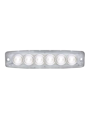 (BULK) 6 HIGH POWER LED SUPER THIN WARNING LIGHT - WHITE LED/CLEAR LANS (BULK) 6 HIGH POWER LED SUPER THIN WARNING LIGHT - WHITE LED/CLEAR LANS
