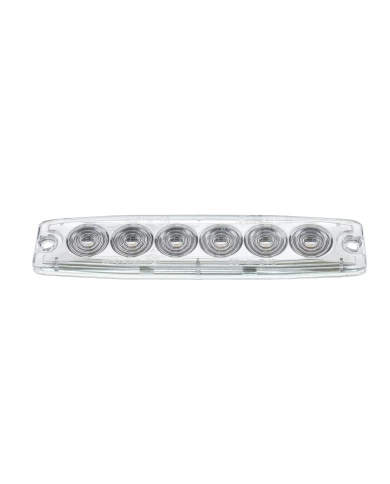 (BULK) 6 HIGH POWER LED SUPER THIN WARNING LIGHT - WHITE LED/CLEAR LANS (BULK) 6 HIGH POWER LED SUPER THIN WARNING LIGHT - WHITE LED/CLEAR LANS