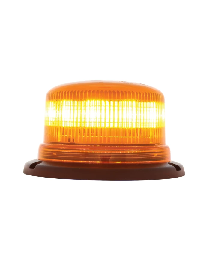 (BOX) 8 HIGH POWER LED 12V/24V LOW PROFILE BEACON LIGHT - PERMANENT MOUNT