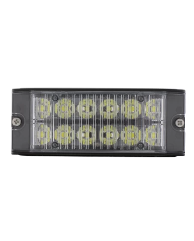 (BOX) 12 HIGH POWER LED 12V/24V WARNING LIGHTHEAD - WHITE (BOX) 12 HIGH POWER LED 12V/24V WARNING LIGHTHEAD - WHITE