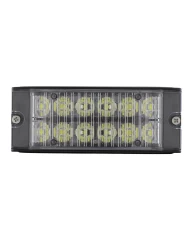 (BOX) 12 HIGH POWER LED 12V/24V WARNING LIGHTHEAD - WHITE