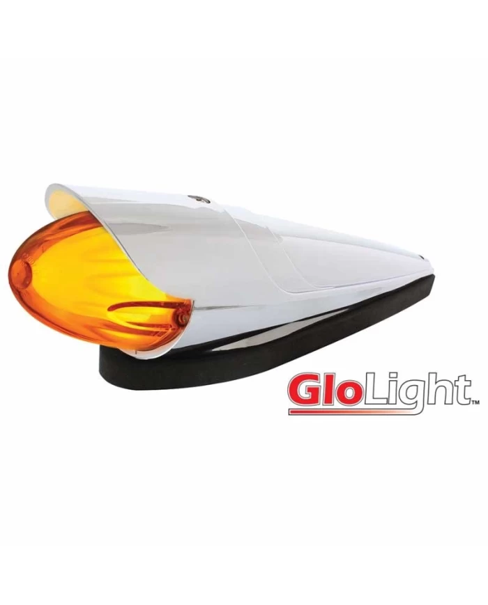 (BOX) 9 LED DUAL FUNCTION "GLO" GRAKON 1000 STYLE CAB LIGHT KIT W/ VISOR - AMBER LED / AMBER LENS