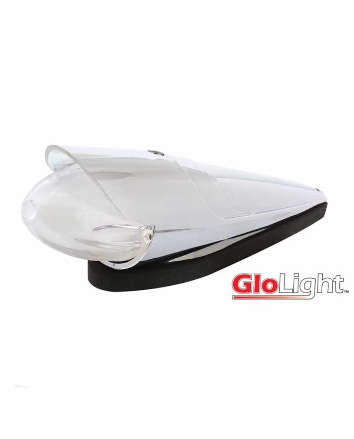 (BOX) 9 LED DUAL FUNCTION "GLO" GRAKON 1000 STYLE CAB LIGHT KIT W/ VISOR - AMBER LED / CLEAR LENS