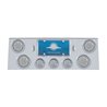 UP34563-SS Rear Center Panel With 4X 7 LED 4" Reflector Light & 3X 13 LED 2.5" Light & Visor -Red LED/Clear Lens