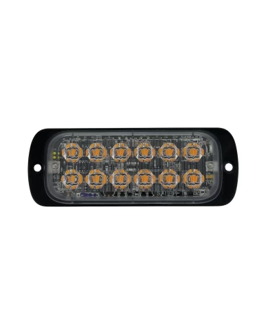 (BOX) 12 HIGH POWER LED SUPER THIN WARNING LIGHT - 12 AMBER (BOX) 12 HIGH POWER LED SUPER THIN WARNING LIGHT - 12 AMBER