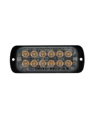(BOX) 12 HIGH POWER LED SUPER THIN WARNING LIGHT - 12 AMBER