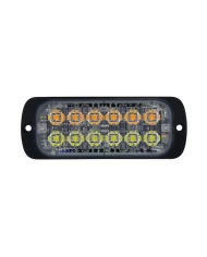 (BOX) 12 HIGH POWER LED SUPER THIN WARNING LIGHT - 6 AMBER / 6 WHITE