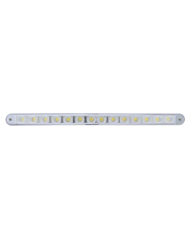 (CARD) 14 WHITE LED 12” AUXILIARY WARNING LIGHT WITH CHROME BEZEL (CARD) 14 WHITE LED 12” AUXILIARY WARNING LIGHT WITH CHROME BEZEL