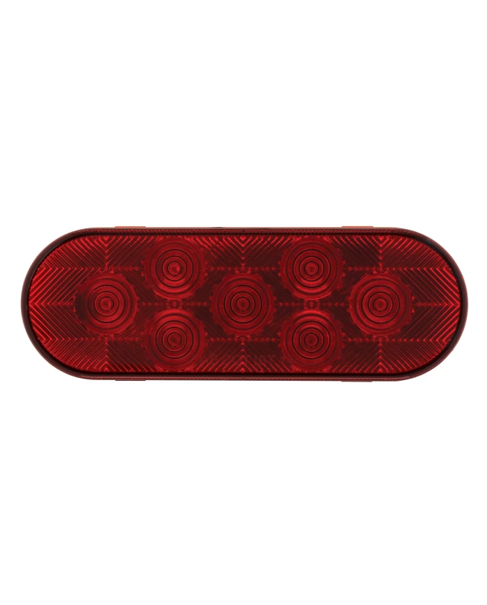 (CARD) 7 LED 6” OVAL S/T/T LIGHT - RED LED/RED LENS (CARD) 7 LED 6” OVAL S/T/T LIGHT - RED LED/RED LENS