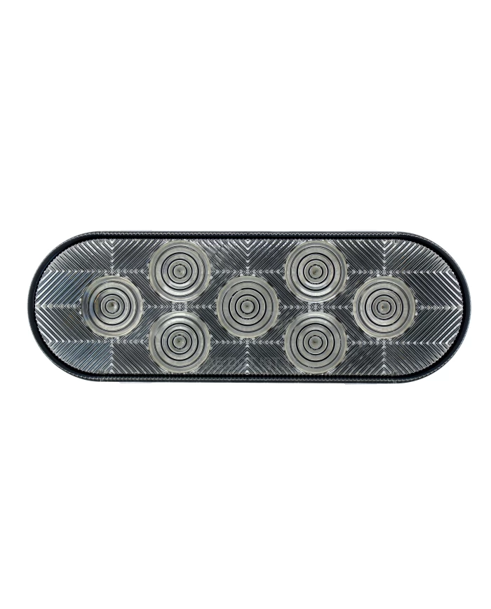 (CARD) 7 LED 6” OVAL S/T/T LIGHT - RED LED/CLEAR LENS (CARD) 7 LED 6” OVAL S/T/T LIGHT - RED LED/CLEAR LENS