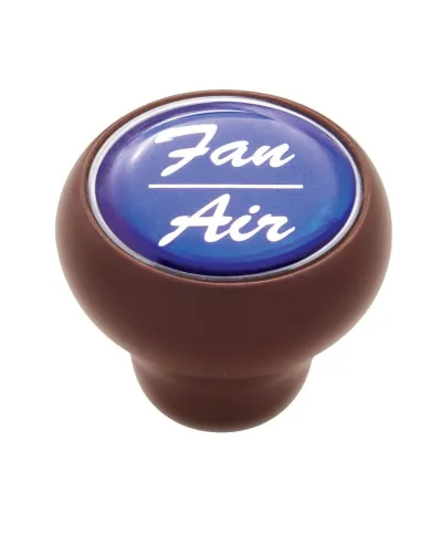 UP23537-"Fan/Air" Wood Deluxe Dash Knob - Blue Glossy Sticker