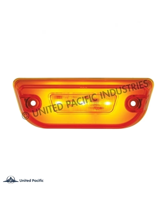 (CARD) 11 LED "GLO" CAB LIGHT FOR PETERBILT 579 & KENWORTH T680 - AMBER LED/AMBER LENS (CARD) 11 LED "GLO" CAB LIGHT FOR PETERBILT 579 & KENWORTH T680 - AMBER LED/AMBER LENS