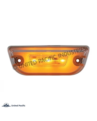 (CARD) 11 LED "GLO" CAB LIGHT FOR PETERBILT 579 & KENWORTH T680 - AMBER LED/CLEAR LENS (CARD) 11 LED "GLO" CAB LIGHT FOR PETERBILT 579 & KENWORTH T680 - AMBER LED/CLEAR LENS