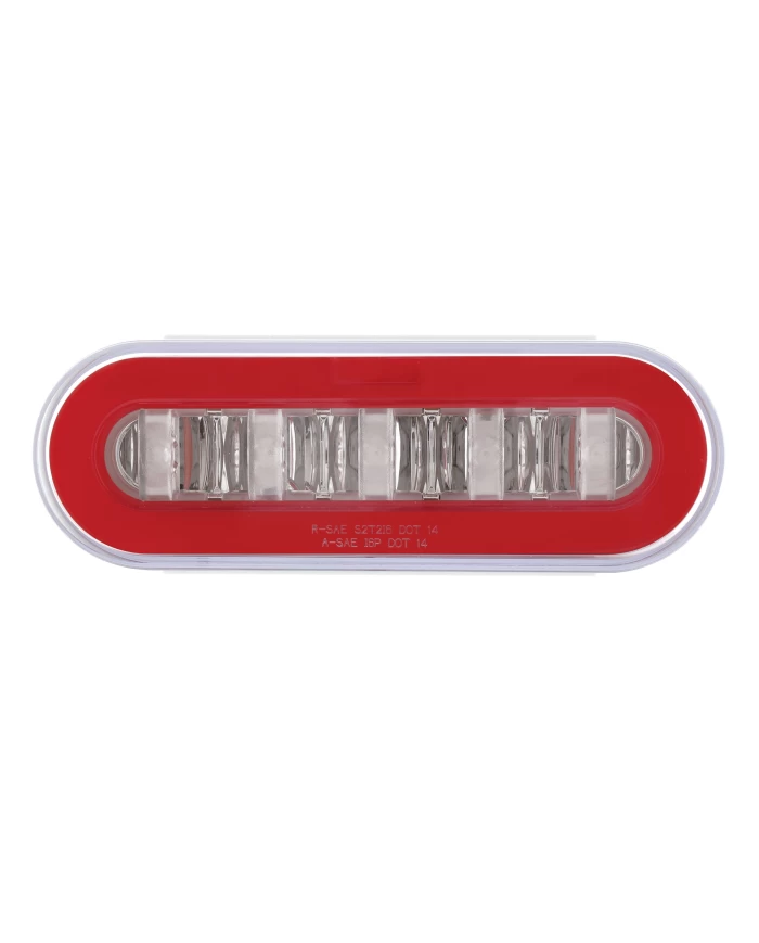 (CARD) 22 LED 6" OVAL "GLO" LIGHT - RED LED / RED LANS (CARD) 22 LED 6" OVAL "GLO" LIGHT - RED LED / RED LANS