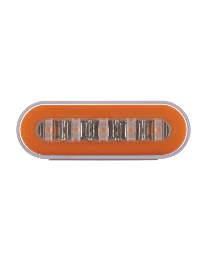 (CARD) 22 LED 6” OVAL “GLO” LIGHT - AMER LED/AMBER LENS (CARD) 22 LED 6” OVAL “GLO” LIGHT - AMER LED/AMBER LENS