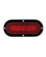 (CARD) 22 RED LED 6" OVAL S/T/T & P/T/C "GLO" LIGHT - FLANGE - RED LENS (CARD) 22 RED LED 6" OVAL S/T/T & P/T/C "GLO" LIGHT - FLANGE - RED LENS