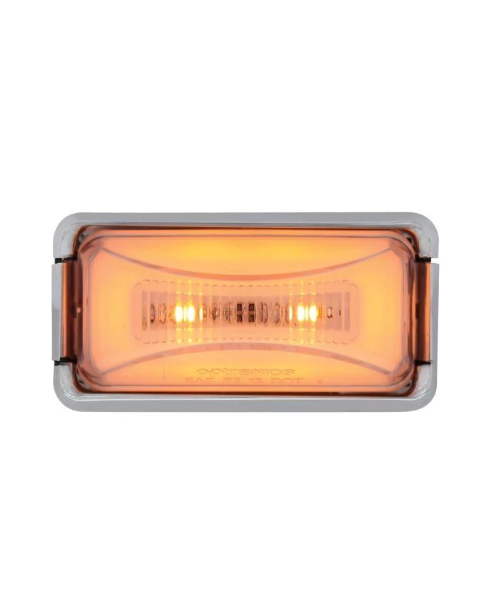 (CARD) 8 AMBER LED RECTANGULAR CLEARANCE / MARKER LIGHT - GLO LIGHT - CLEAR LENS (CARD) 8 AMBER LED RECTANGULAR CLEARANCE / MARKER LIGHT - GLO LIGHT - CLEAR LENS