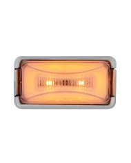 (CARD) 8 AMBER LED RECTANGULAR CLEARANCE / MARKER LIGHT - GLO LIGHT - CLEAR LENS (CARD) 8 AMBER LED RECTANGULAR CLEARANCE / MARKER LIGHT - GLO LIGHT - CLEAR LENS