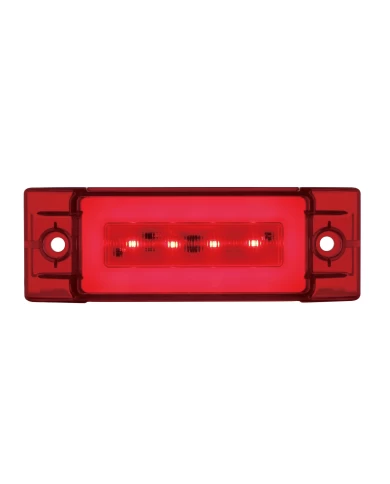 (CARD) 16 RED LED RECTANGULAR CLEARANCE/ MARKER LIGHT - GLO LIGHT - RED LENS (CARD) 16 RED LED RECTANGULAR CLEARANCE/ MARKER LIGHT - GLO LIGHT - RED LENS