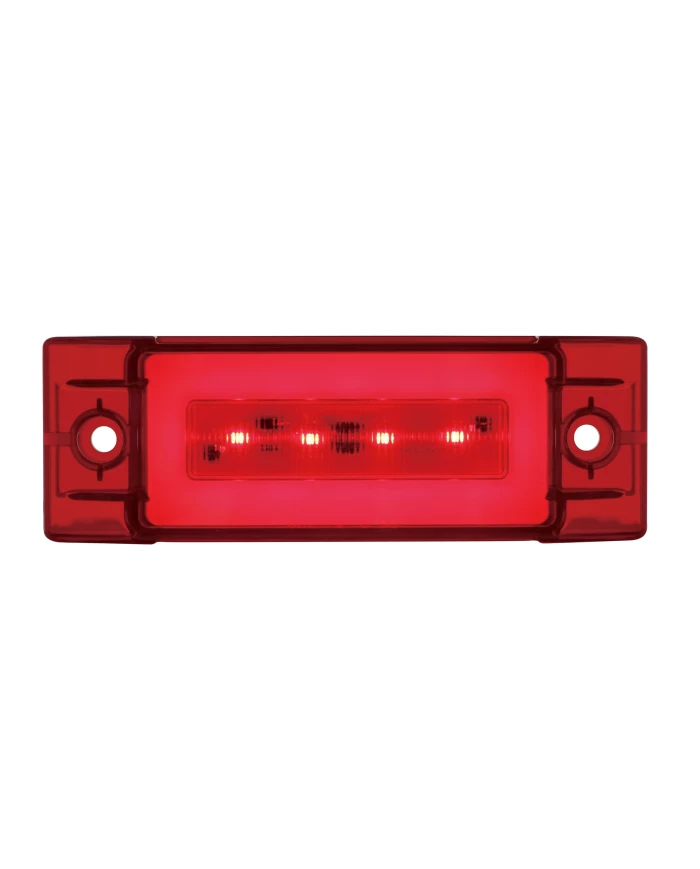 (CARD) 16 RED LED RECTANGULAR CLEARANCE/ MARKER LIGHT - GLO LIGHT - RED LENS (CARD) 16 RED LED RECTANGULAR CLEARANCE/ MARKER LIGHT - GLO LIGHT - RED LENS