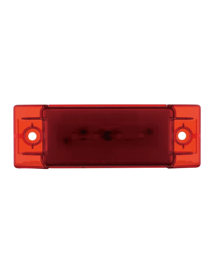 (CARD) 16 RED LED RECTANGULAR CLEARANCE/ MARKER LIGHT - GLO LIGHT - RED LENS (CARD) 16 RED LED RECTANGULAR CLEARANCE/ MARKER LIGHT - GLO LIGHT - RED LENS