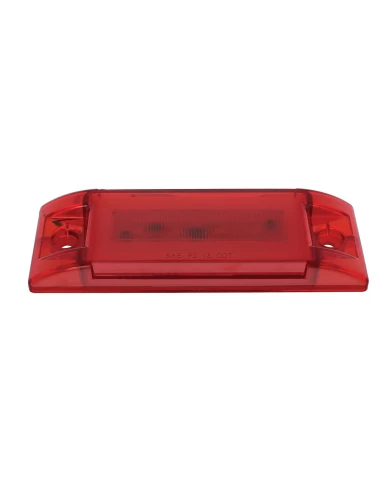 (CARD) 16 RED LED RECTANGULAR CLEARANCE/ MARKER LIGHT - GLO LIGHT - RED LENS (CARD) 16 RED LED RECTANGULAR CLEARANCE/ MARKER LIGHT - GLO LIGHT - RED LENS