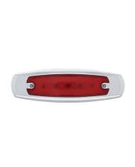 (CARD) 16 RED LED RECTANGULAR CLEARANCE / MARKER LIGHT - GLO LIGHT - RED LENS (CARD) 16 RED LED RECTANGULAR CLEARANCE / MARKER LIGHT - GLO LIGHT - RED LENS