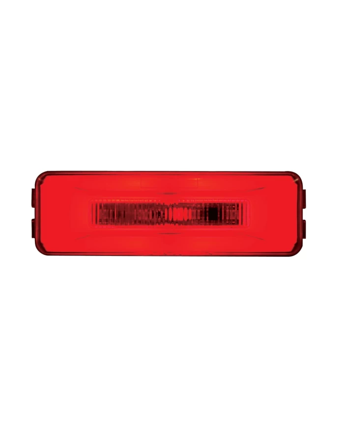 (CARD) 10 RED LED RECTANGULAR CLEARANCE / MARKER LIGHT - GLO LIGHT - RED LENS