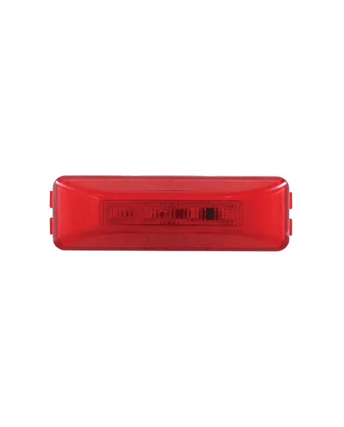 (CARD) 10 RED LED RECTANGULAR CLEARANCE / MARKER LIGHT - GLO LIGHT - RED LENS