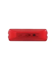 (CARD) 10 RED LED RECTANGULAR CLEARANCE / MARKER LIGHT - GLO LIGHT - RED LENS