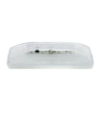 (CARD) 10 RED LED RECTANGULAR CLEARANCE / MARKER LIGHT - GLO LIGHT - CLEAR LENS