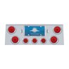 UP34600-SS Rear Center Panel With 4X 10 LED 4" Lights & 3X 13 LED 2.5" Lights & Bezel -Red LED & Lens