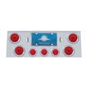 UP34601-SS Rear Center Panel With 4X 10 LED 4" Light & 3X 13 LED 2.5" Beehive Light+Bezel -Red LED & Lens