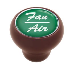 UP23538-"Fan/Air" Wood Deluxe Dash Knob - Green Glossy Sticker