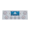 UP34602-SS Rear Center Panel With 4X 10 LED 4" Lights & 3X 13 LED 2.5" Lights & Bezel -Red LED/Clear Lens