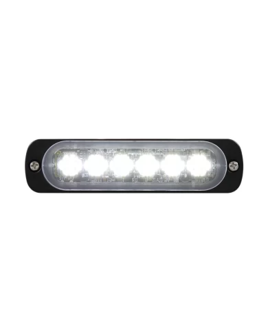 (BULK) 6 HIGH POWER LED 12V/24V SUPER THIN DIRECTIONAL WARNING LIGHT - WHITE (BULK) 6 HIGH POWER LED 12V/24V SUPER THIN DIRECTIONAL WARNING LIGHT - WHITE