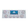 UP34603-SS Rear Center Panel With 4X 10 LED 4" Light & 3X 13 LED 2.5" Beehive Light+Bezel-Red LED/Clear Lens