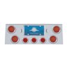 UP34604-SS Rear Center Panel With 4X 12 LED 4" Reflector Light & 3X 13 LED 2.5" Light & Bezel -Red LED & Lens