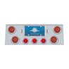 UP34605-SS Rear Center Panel +4X LED 4" Refl. Light & 3X LED 2.5" Beehive Light & Bezel-Red LED & Lens