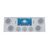 UP34606-SS Rear Center Panel With 4X 12 LED 4" Reflector Light & 3X 13 LED 2.5" Light & Bezel -Red LED/Clear Lens