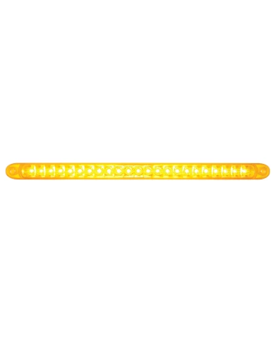(CARD) 23 SMD LED 17 1/4" P/T/C LIGHT BAR WITH REFLECTOR - AMBER LED/AMBER LENS (CARD) 23 SMD LED 17 1/4" P/T/C LIGHT BAR WITH REFLECTOR - AMBER LED/AMBER LENS